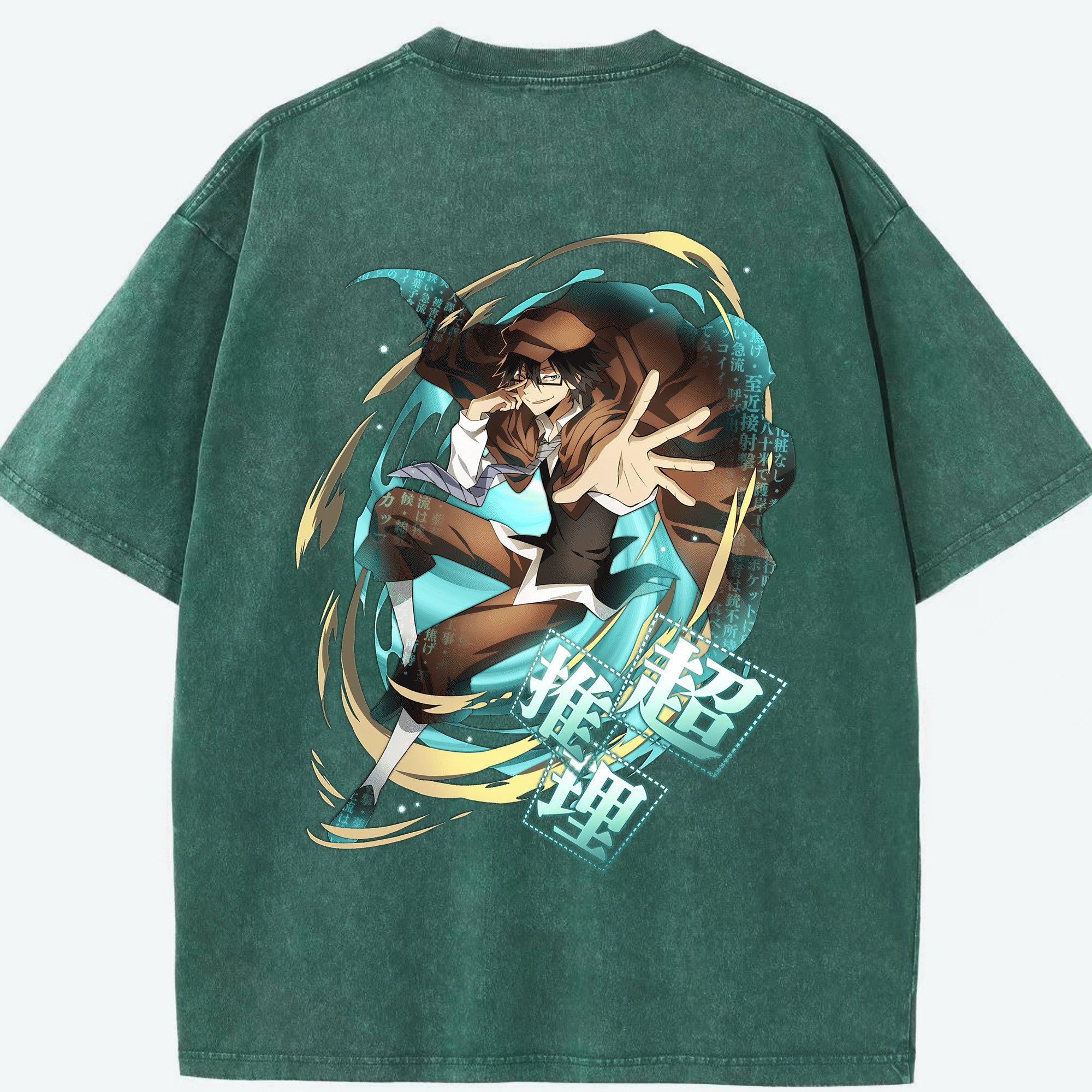 （画像用） 文豪ストレイドッグス Bungo Stray Dogs 綿100% ヴィンテージ風 半袖Tシャツ（背面プリント）